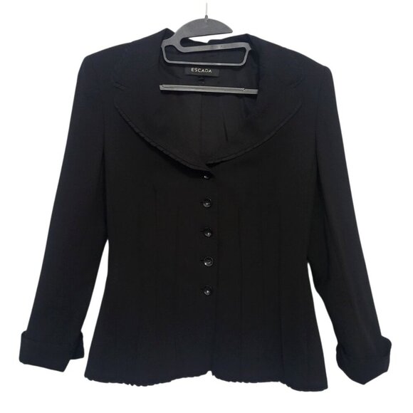 Escada Wool Tailored Blazer Elegant Jacket - Picture 12 of 14